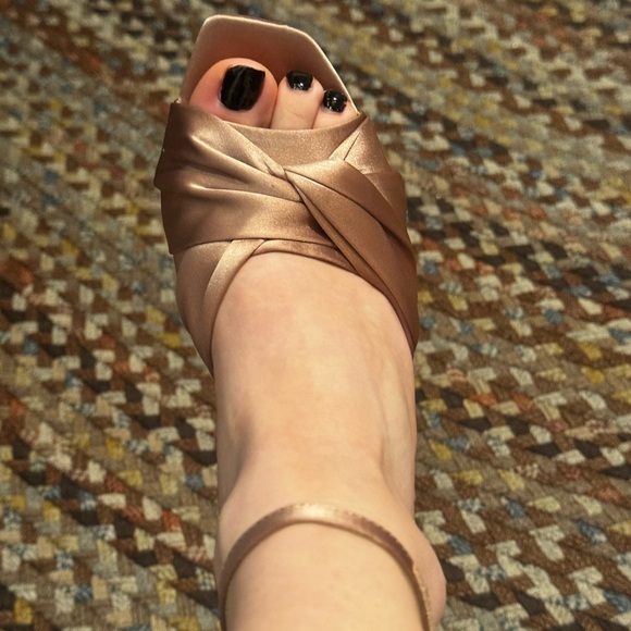 SAM EDELMAN Lavendar Metallic Stiletto Heel Sandals
(Soft Praline) - Picture 9 of 10